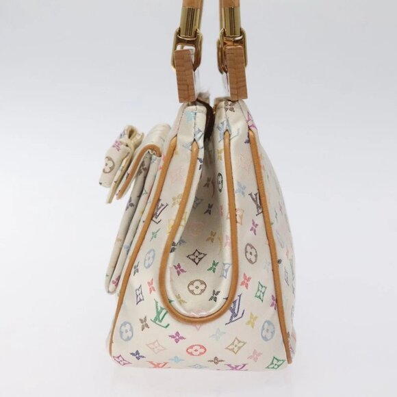 LOUIS VUITTON Monogram Multicolor Abelia Bag Satin White M92936 LV Auth sw895V - Picture 4 of 16